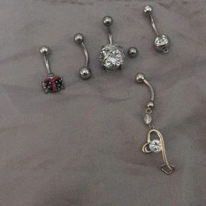 LOT OF 5+ BELLY BUTTON JEWELRY